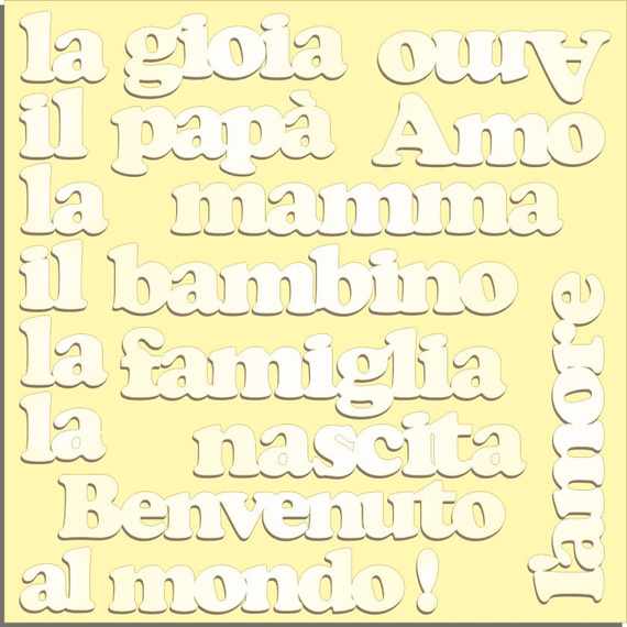 Chipboard La Familia (set of Family words)