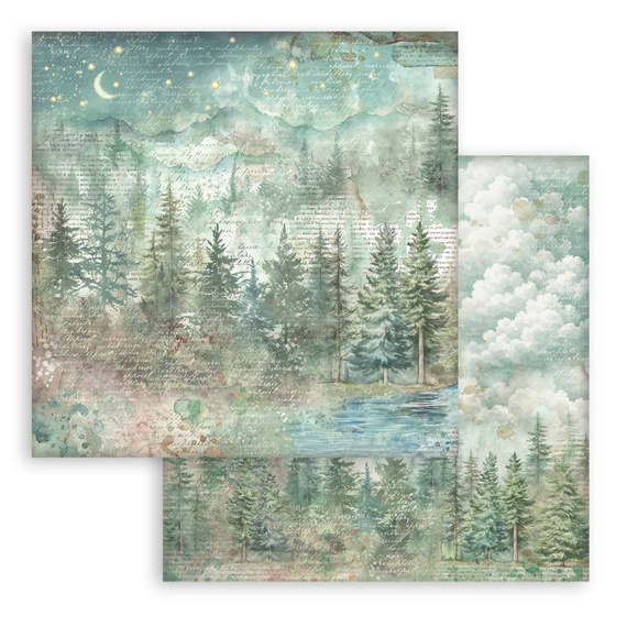 Scrapbooking Craft Papier Set 20x20 - Stamperia - Herbarium Silvae backgrounds