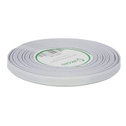 Ribbon / grosgrain ribbon 6mm silver 22.5mb