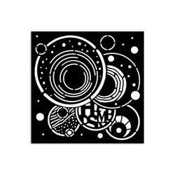 Stencil mixed Media 3D 12x12cm - Furry Friends circles - Stamperia