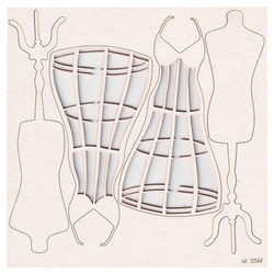 Chipboard - Love in 3D -  big Bride Model 2pcs