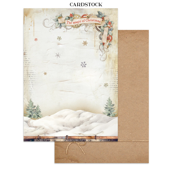 Junk Journal set of papers, stickers and elements - Gear Up For Christmas - Stamperia 