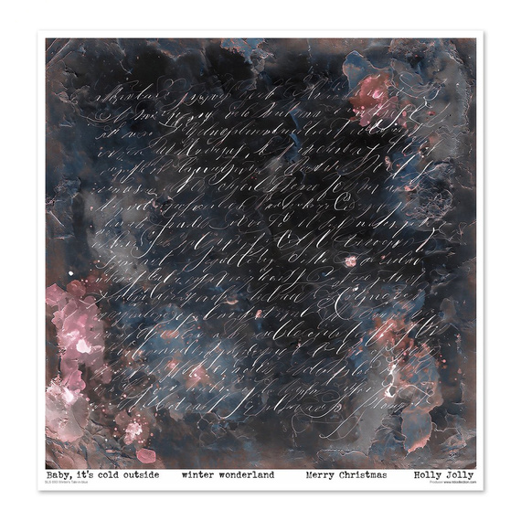 Set of scrapbooking papers 30x30 - Winter's Tale in blue
