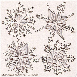 Chipboard snowflakes - Mon Merry cheri 