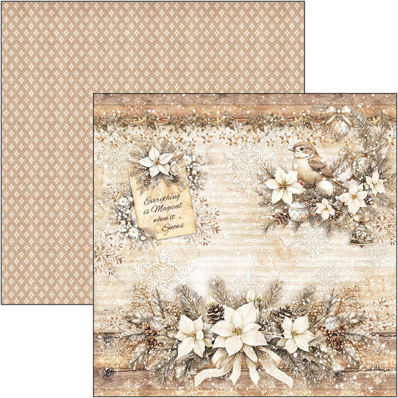 Set of scrapbooking papers 30x30cm - Paper Pad - Ciao Bella - Winter Season