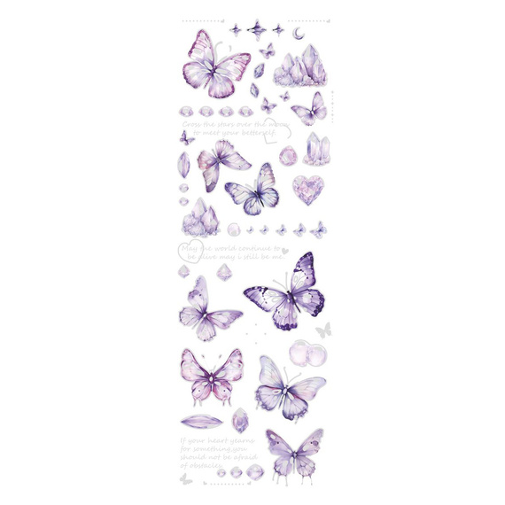 Stickers foil - Purple butterflies