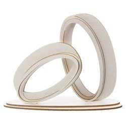 Chipboard - Love in 3D - wedding rings 3D