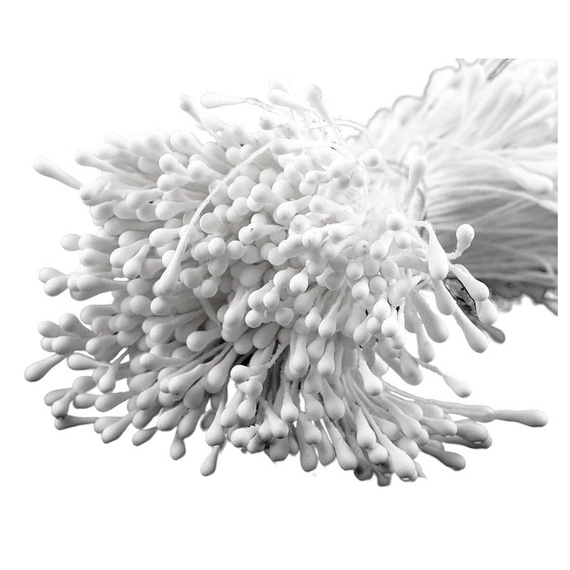 WHITE DOUBLE HEAD MATT STAMENS 150 pcs.