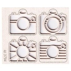 Chipboard cameras - Babyland - 4 pcs
