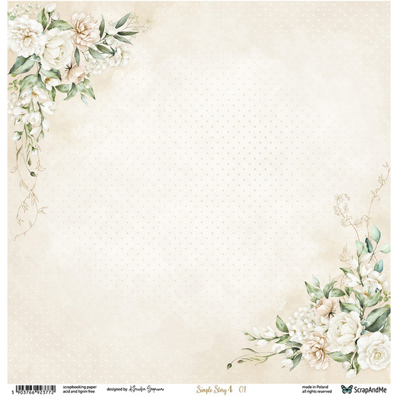 Scrapbooking paper 30x30 - ScrapAndMe - Simple Story 4 01/02